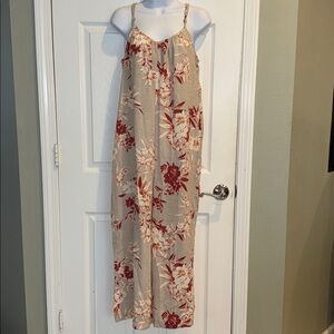 Doe & Rae Tan/Rusty Orange Adjustable Strap Jumper Size Small